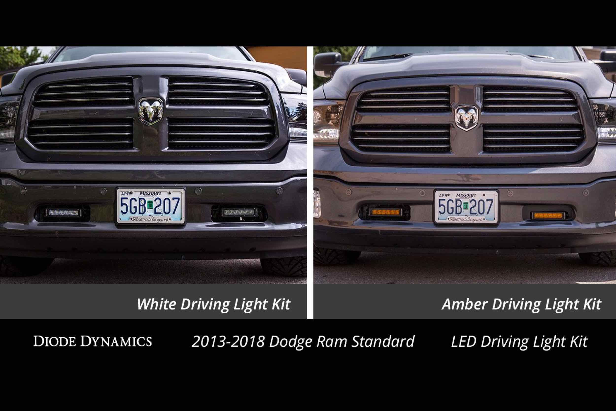 Bumper-Mount LED Light Bar Kit Dodge Ram 1500 (13-18) | TRS DD6012